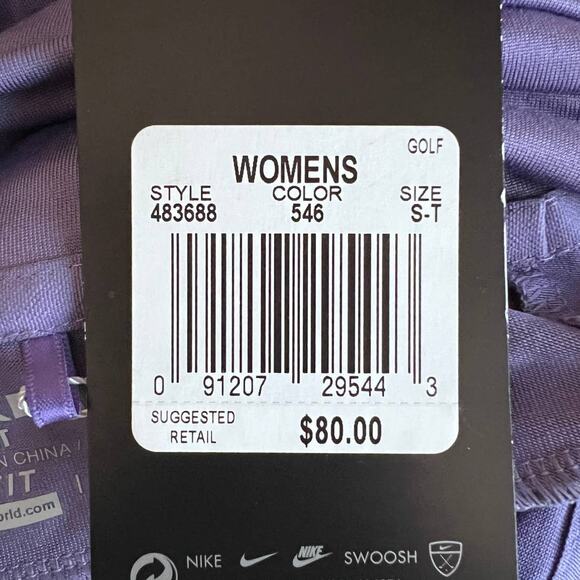 Nike Golf Dri-Fit Womens Small/Tall Pullover Long Sleeve Mock Neck Purple NEW - Picture 11 of 14